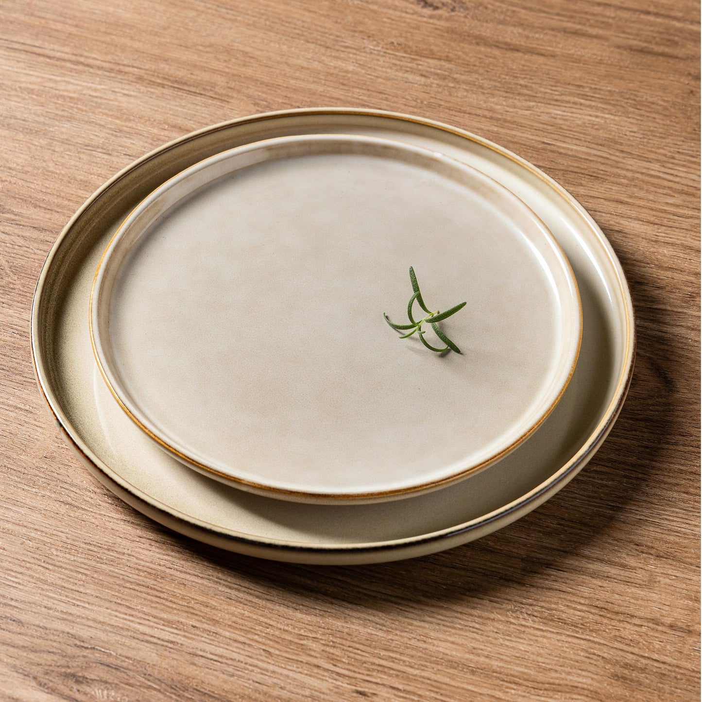 AmorArc Stoneware Dinnerware Set, 24-Piece, Reactive Glaze, Service for 8